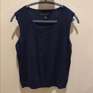 August Silk Women's Navy Sleeveless Top